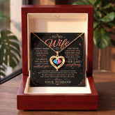 To My Wife - Birthstone Heart Necklace