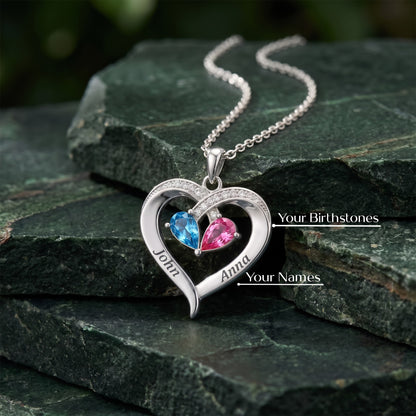 I Can't Live Without You - Birthstone Heart Necklace