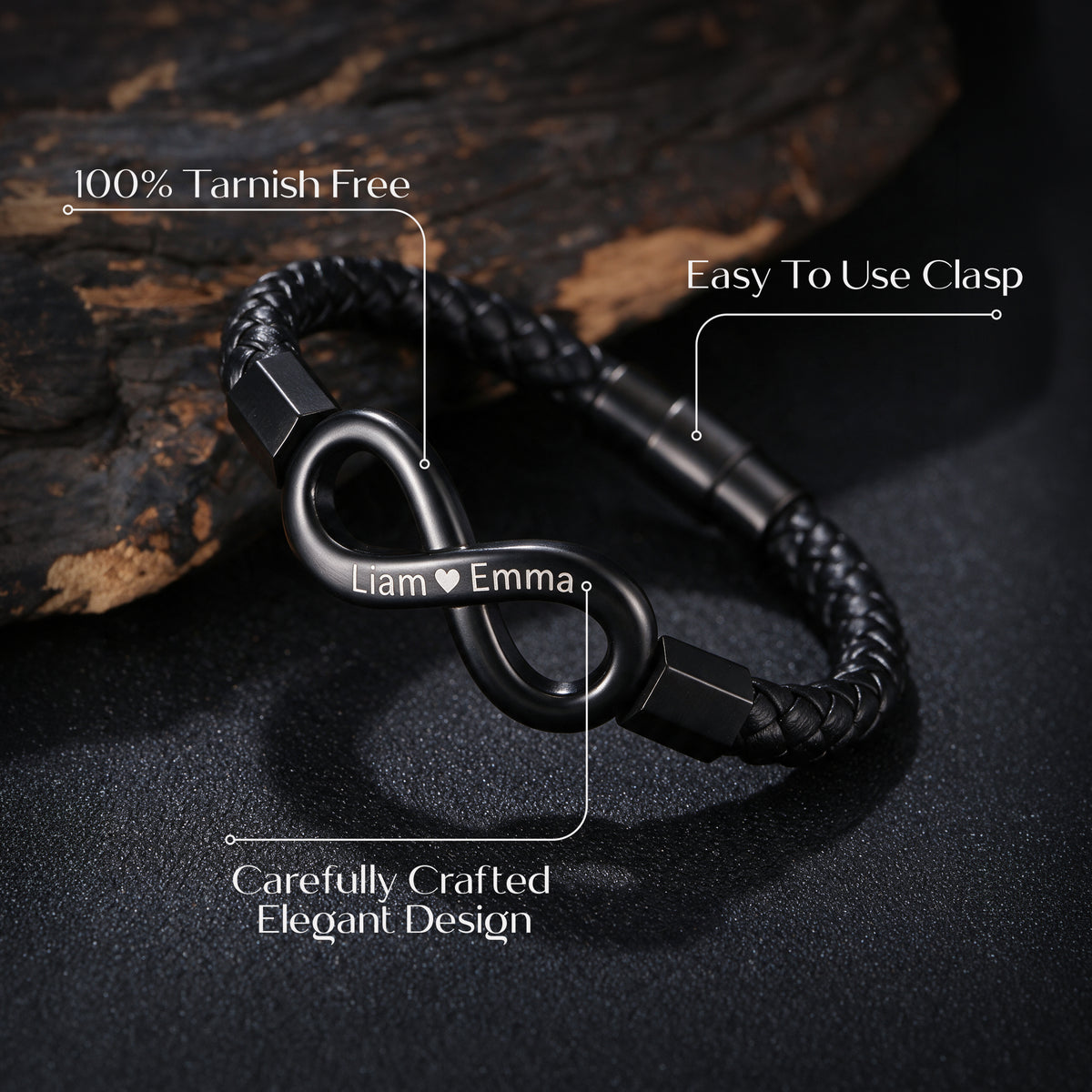 Forever & Always Wolf Love Infinity Bracelet