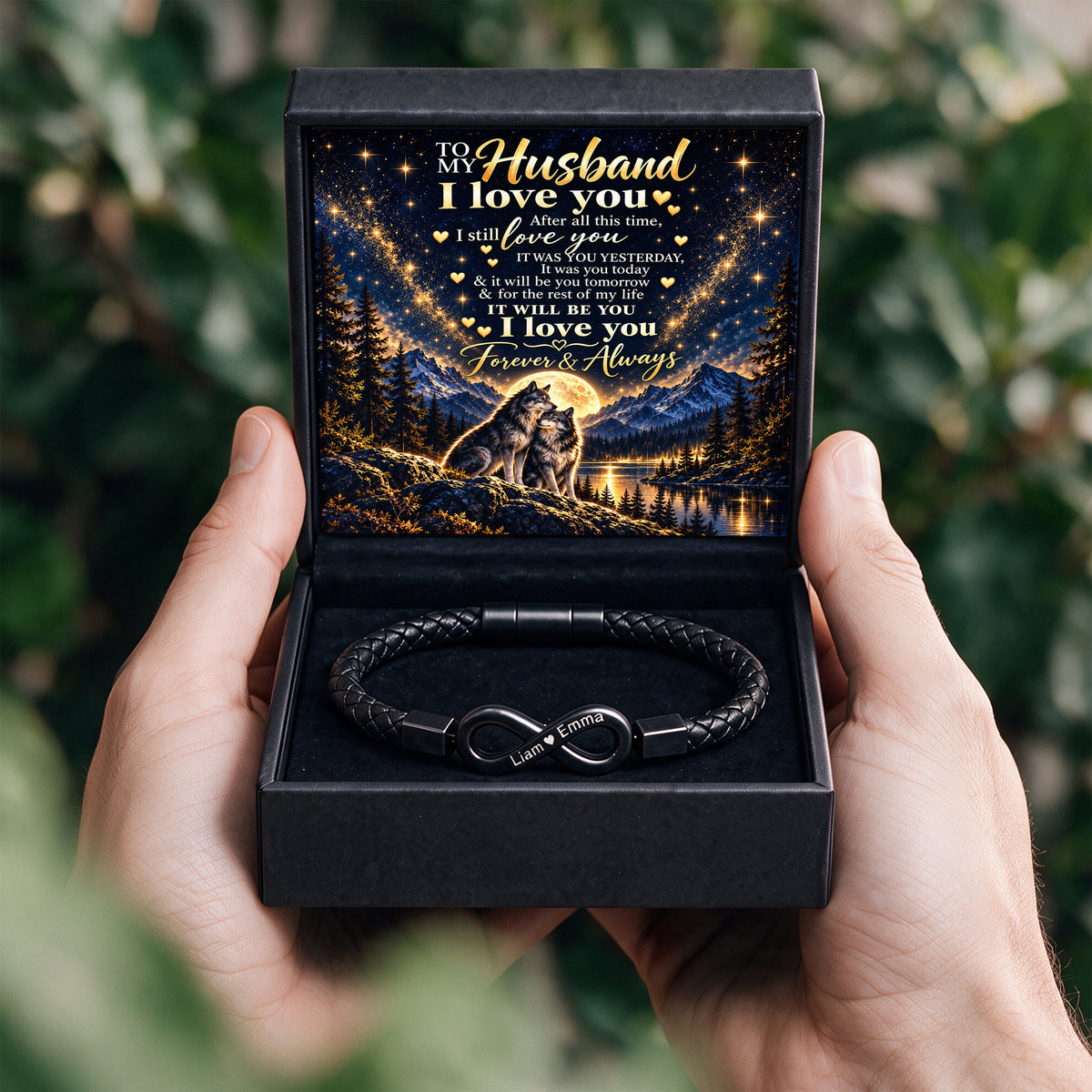 Forever & Always Wolf Love Infinity Bracelet