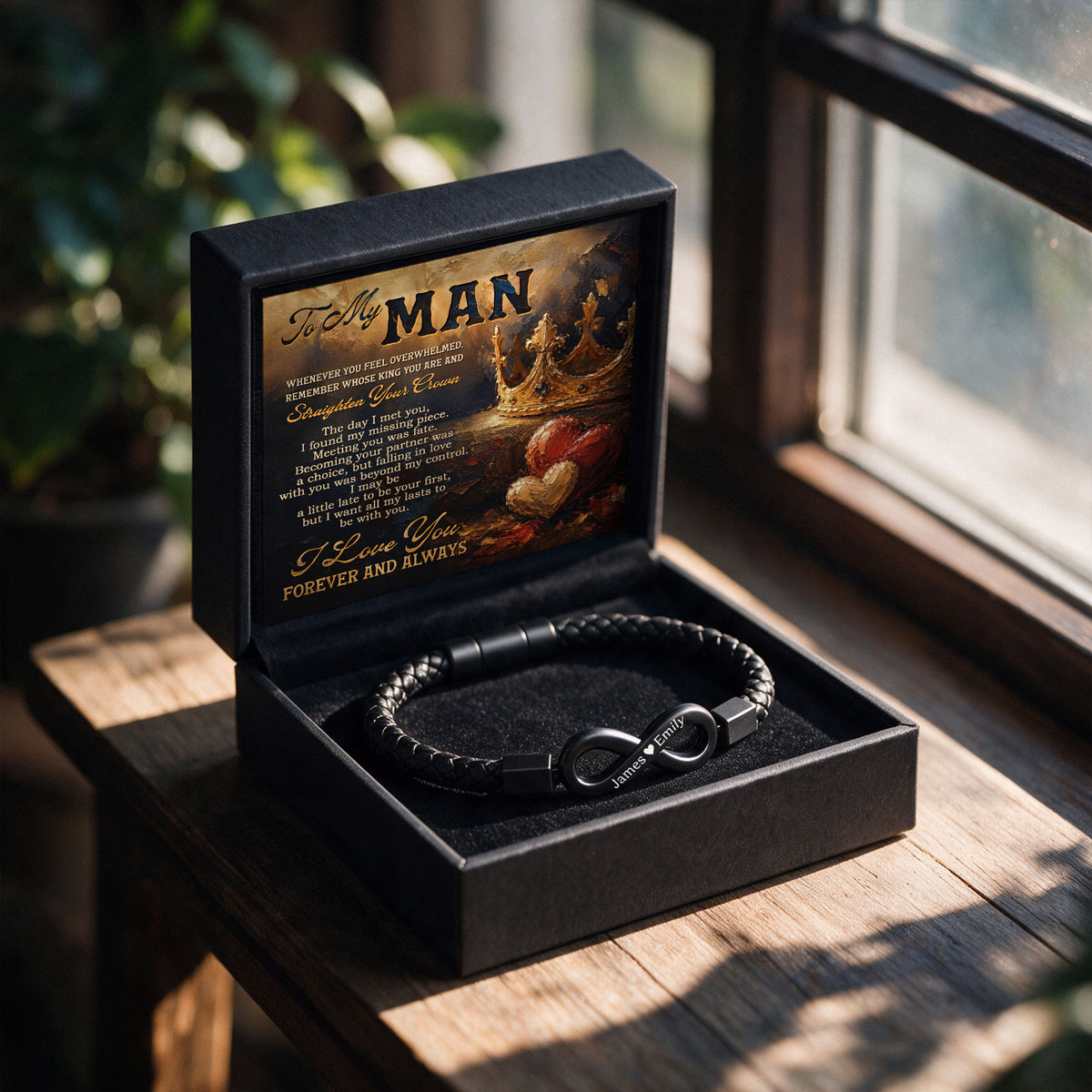 Straighten Your Crown Infinity Bracelet