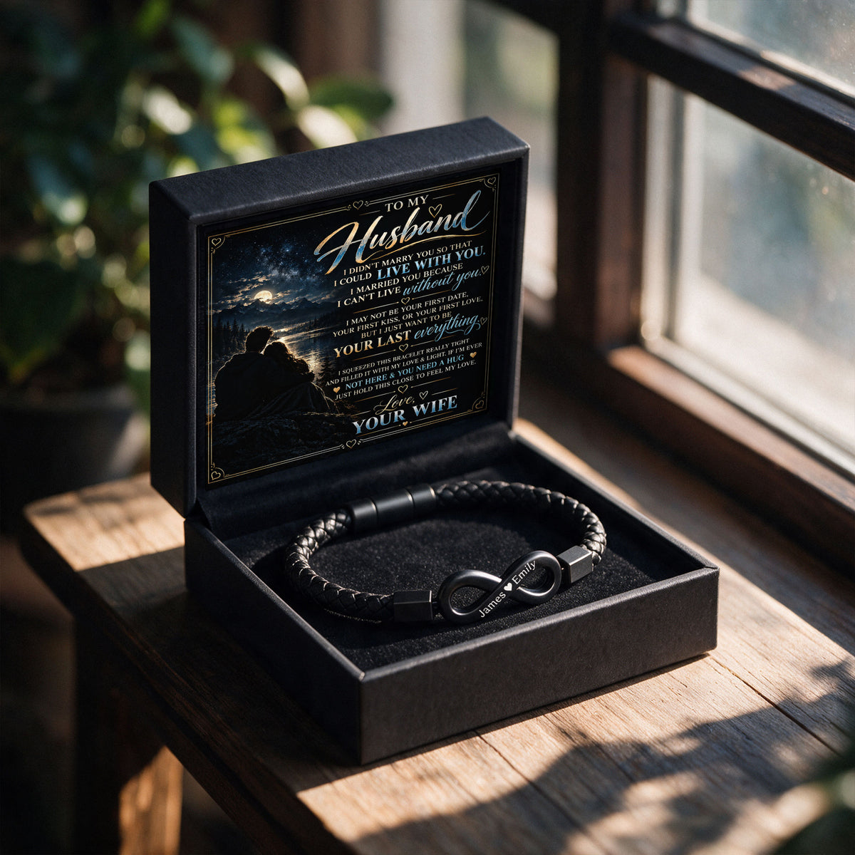 To My Husband Infinity Bracelet