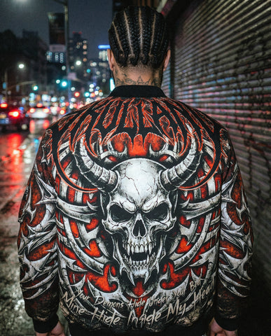 My Demons Hide Inside Bomber Jacket