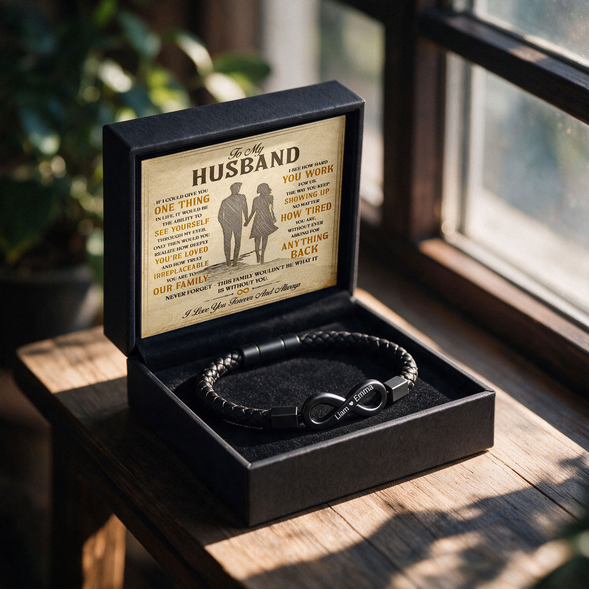 To My Husband Infinity Bracelet