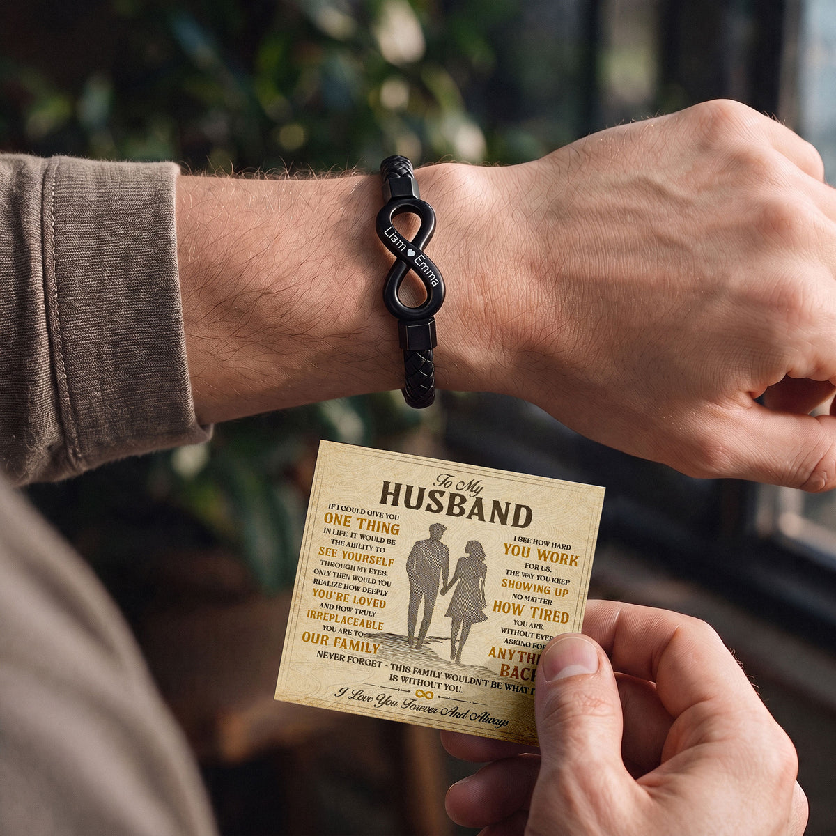 To My Husband Infinity Bracelet