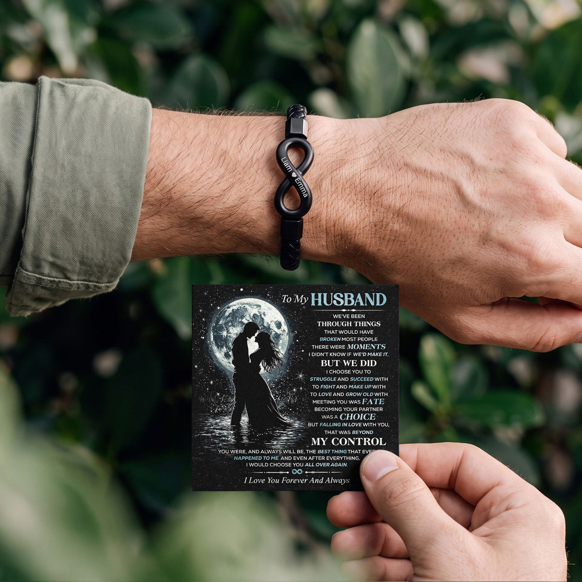 To My Husband Infinity Bracelet