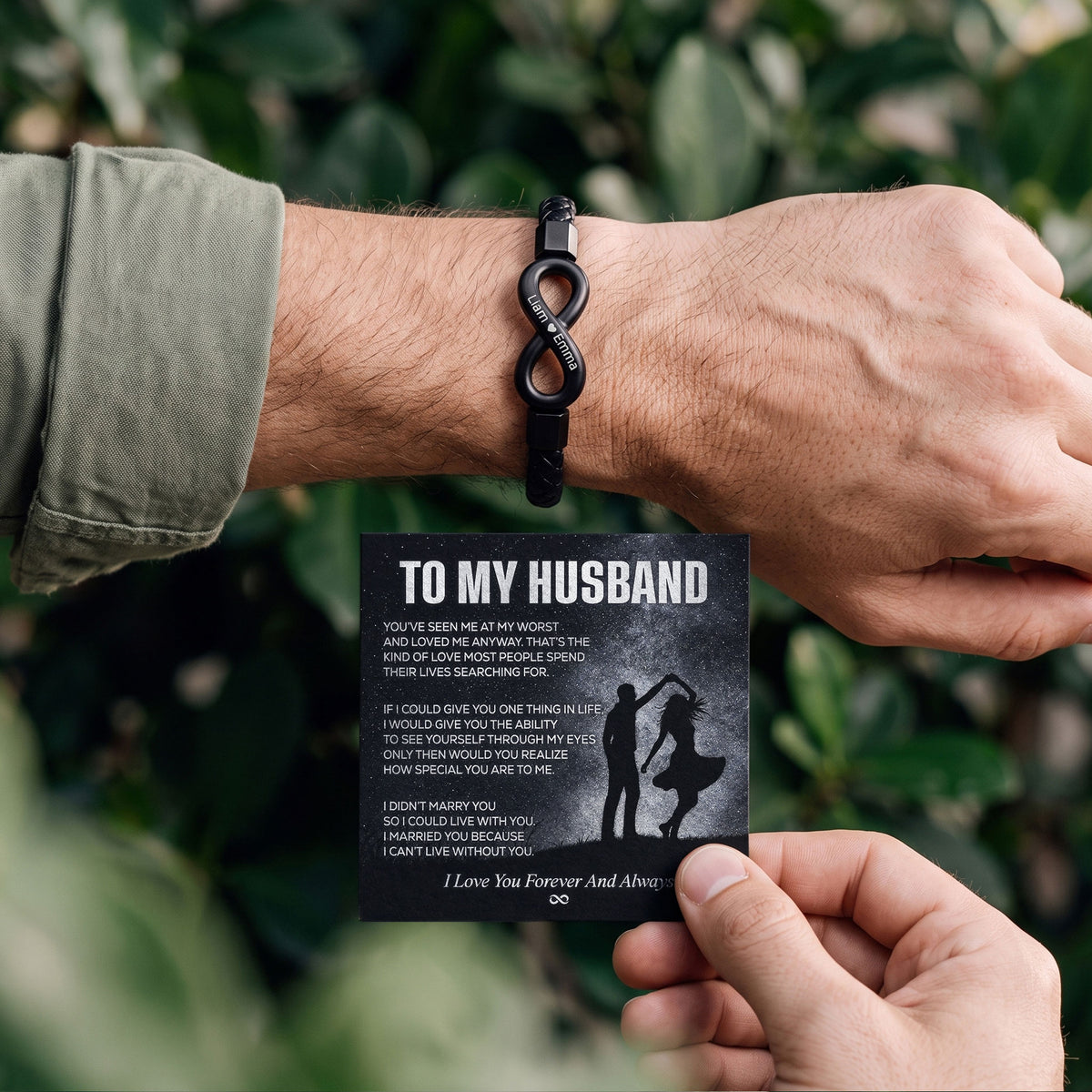 To My Husband Infinity Bracelet