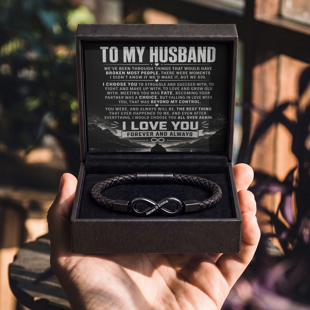 To My Husband Infinity Bracelet
