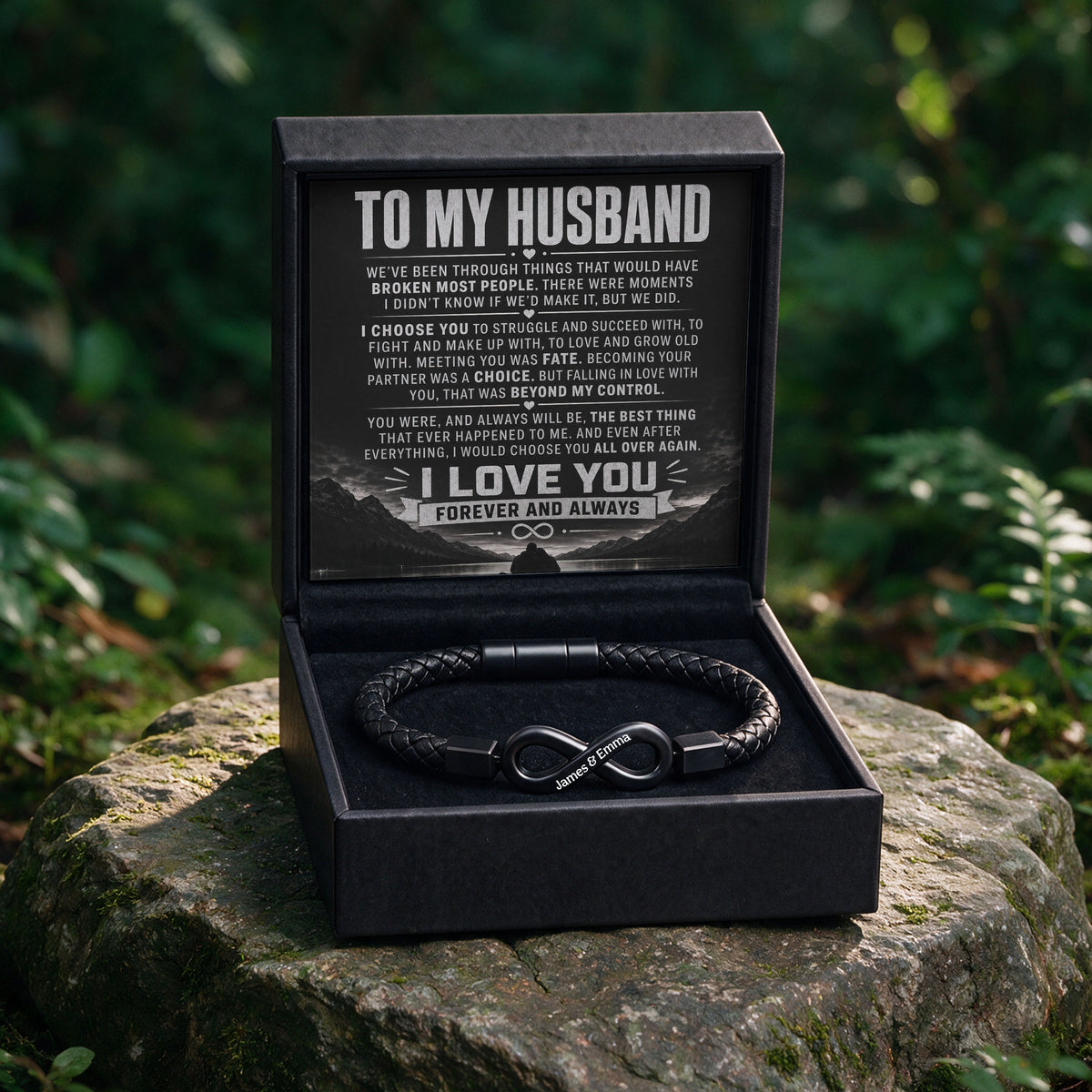 To My Husband Infinity Bracelet