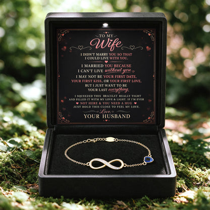 To My Wife Infinity Birthstone Bracelet