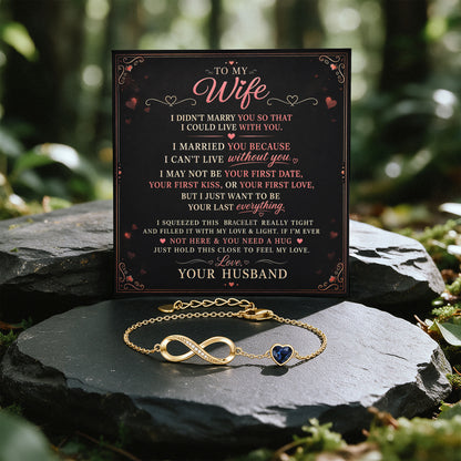 To My Wife Infinity Birthstone Bracelet