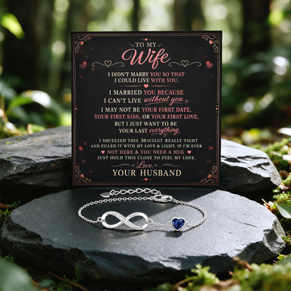 To My Wife Infinity Birthstone Bracelet
