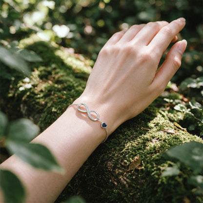 To My Beautiful Wife Infinity Birthstone Bracelet