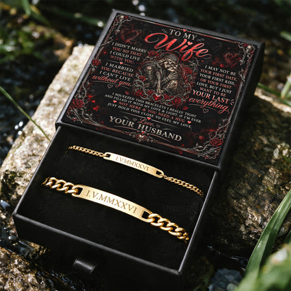 To My Love Engraved Couples Bracelets