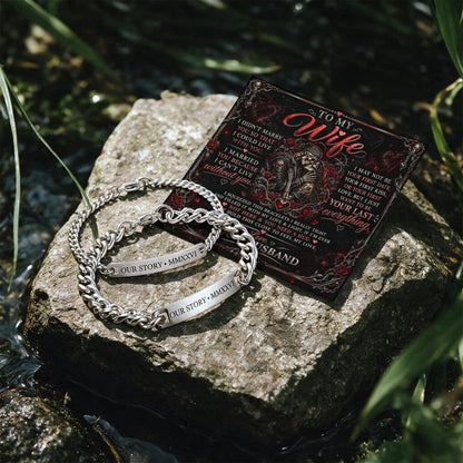 To My Love Engraved Couples Bracelets