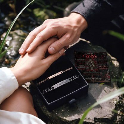 To My Love Engraved Couples Bracelets