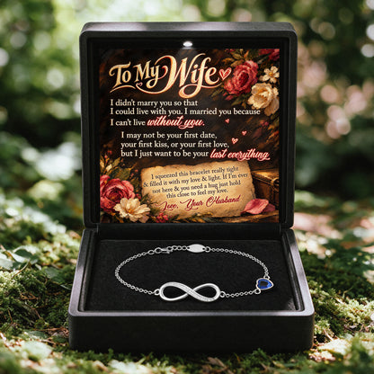 To My Wife Infinity Birthstone Bracelet