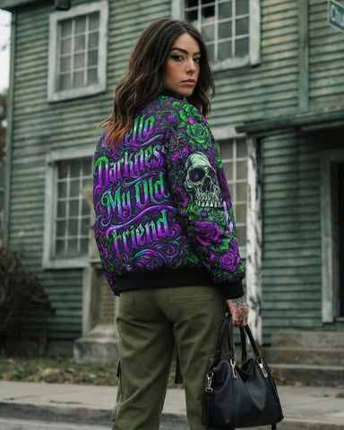 Hello Darkness My Old Friend Bomber Jacket