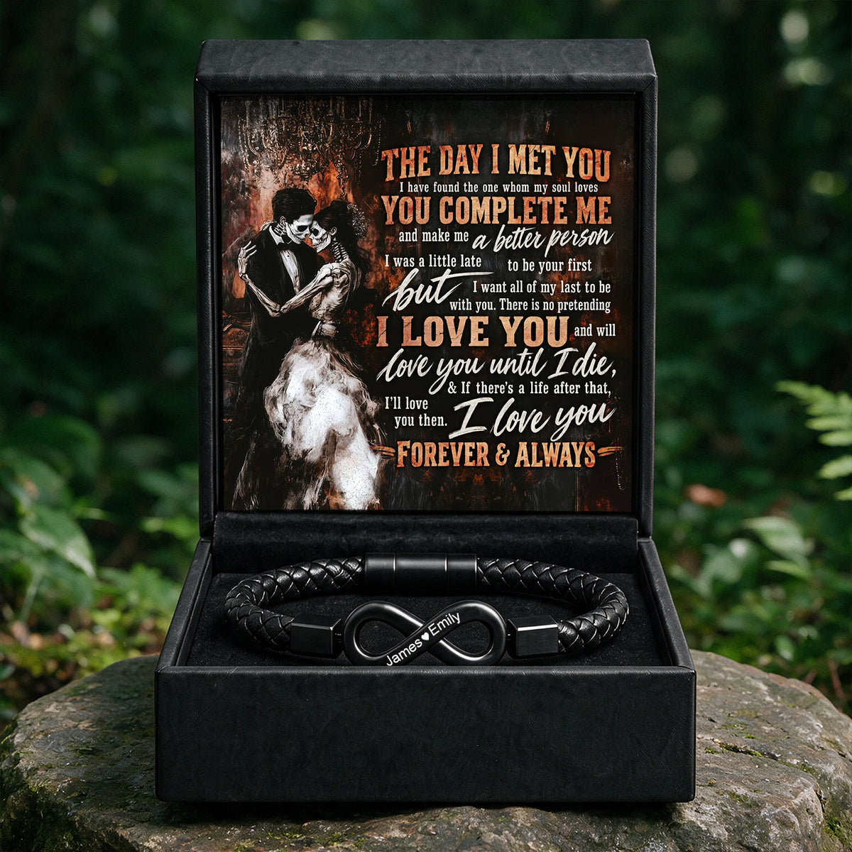 The Day I Met You Skull Infinity Bracelet
