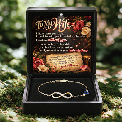 To My Wife Infinity Birthstone Bracelet