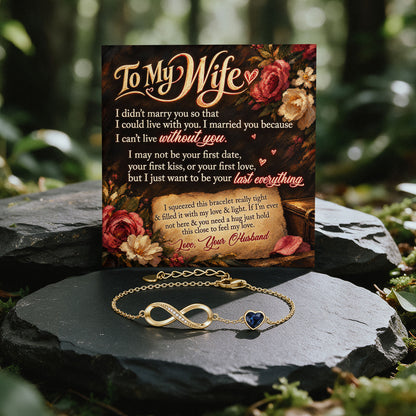 To My Wife Infinity Birthstone Bracelet
